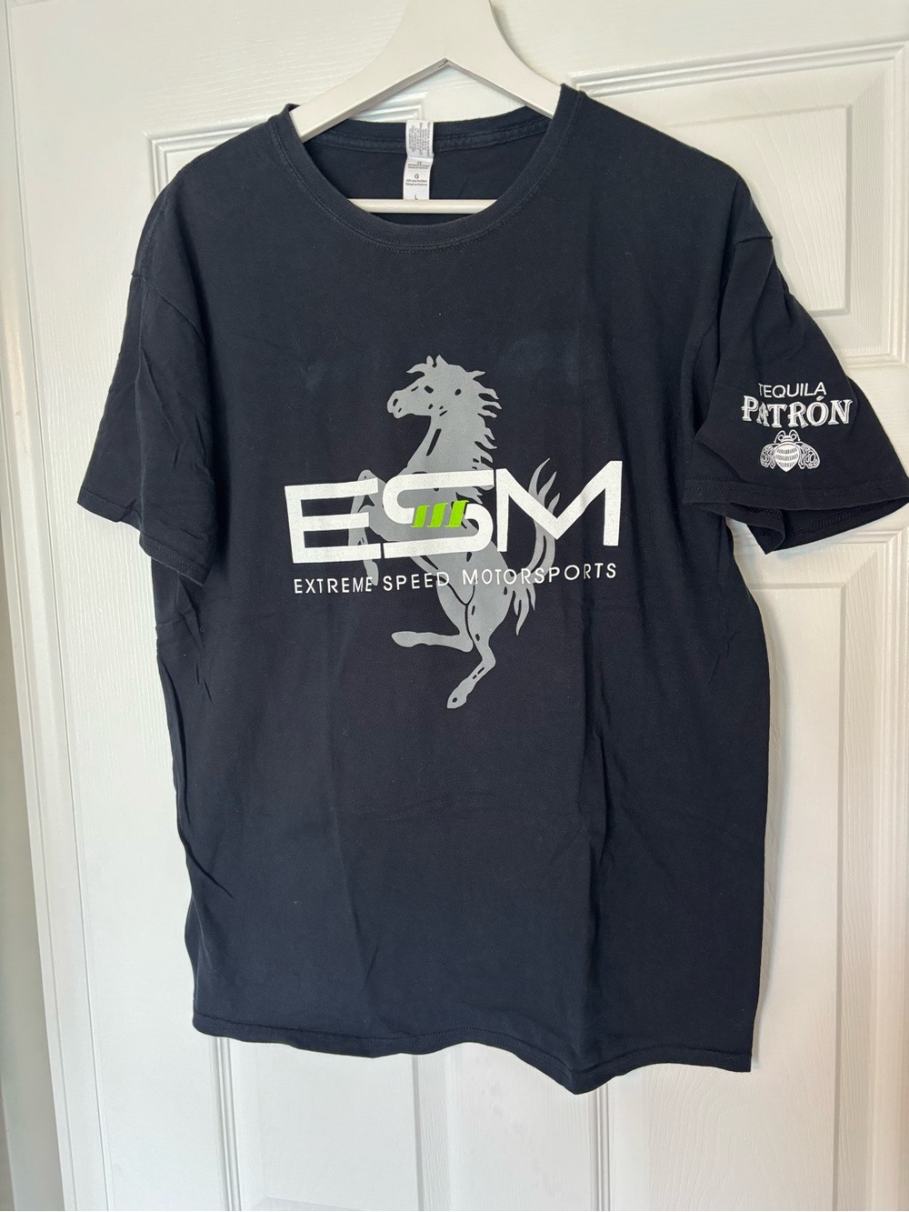 Gildan Black ESM Extreme Speed Motorsports Graphic Tee 458 Ferrari